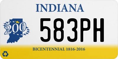 IN license plate 583PH