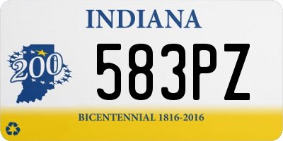 IN license plate 583PZ