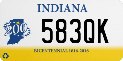 IN license plate 583QK