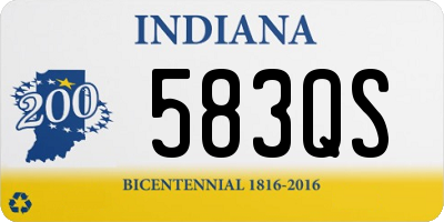 IN license plate 583QS