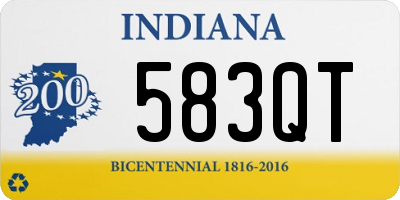 IN license plate 583QT