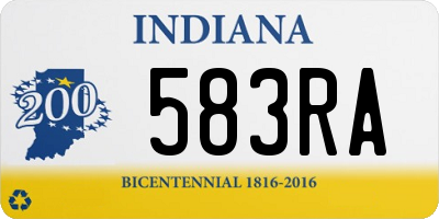 IN license plate 583RA