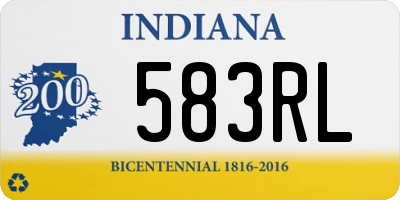 IN license plate 583RL