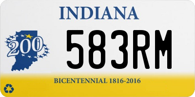 IN license plate 583RM