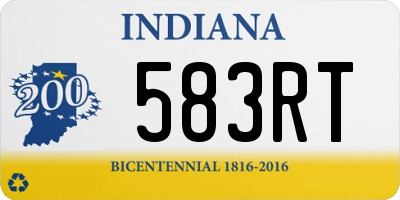 IN license plate 583RT