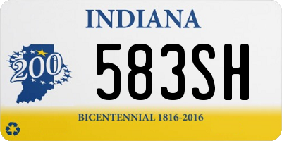 IN license plate 583SH