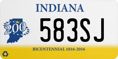 IN license plate 583SJ