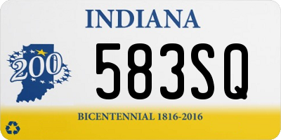 IN license plate 583SQ