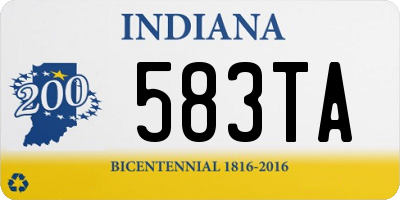 IN license plate 583TA