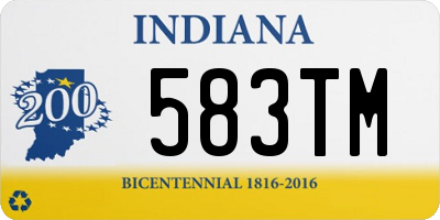 IN license plate 583TM