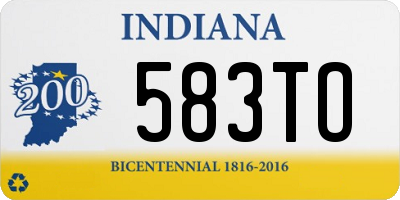 IN license plate 583TO