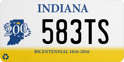 IN license plate 583TS