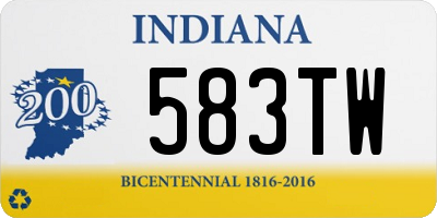 IN license plate 583TW