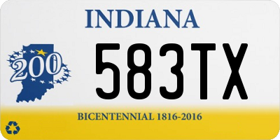 IN license plate 583TX