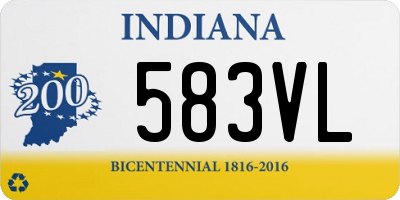 IN license plate 583VL