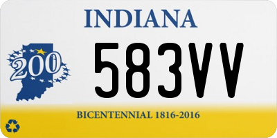 IN license plate 583VV