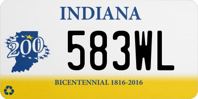 IN license plate 583WL