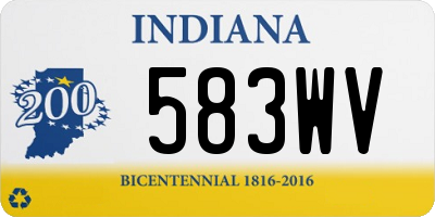 IN license plate 583WV