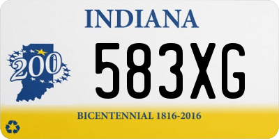 IN license plate 583XG