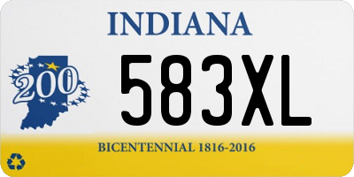 IN license plate 583XL