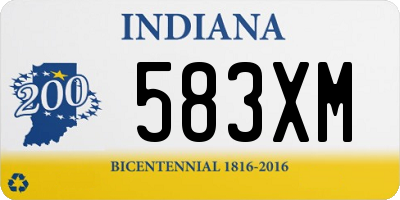 IN license plate 583XM