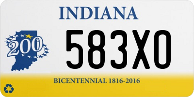 IN license plate 583XO