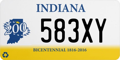 IN license plate 583XY
