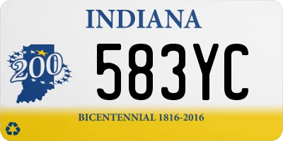 IN license plate 583YC