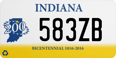 IN license plate 583ZB