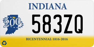 IN license plate 583ZQ