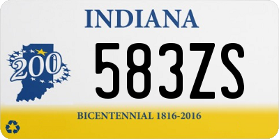 IN license plate 583ZS