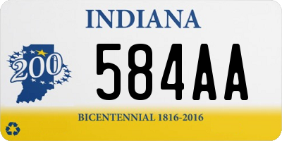 IN license plate 584AA