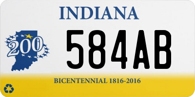 IN license plate 584AB