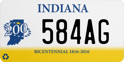 IN license plate 584AG