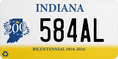 IN license plate 584AL