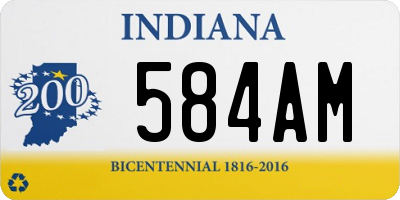 IN license plate 584AM