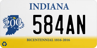 IN license plate 584AN