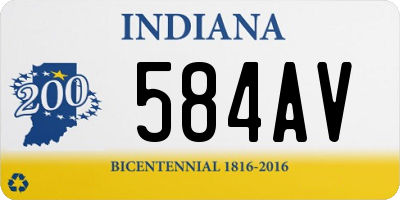 IN license plate 584AV