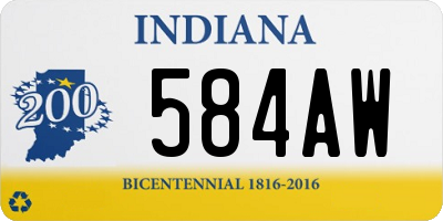 IN license plate 584AW