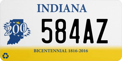 IN license plate 584AZ