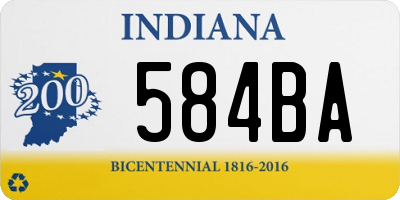 IN license plate 584BA