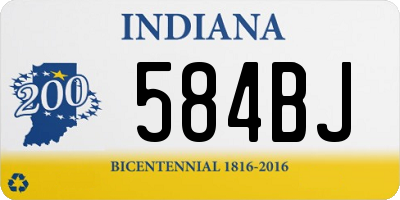 IN license plate 584BJ