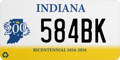 IN license plate 584BK