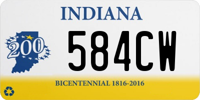 IN license plate 584CW