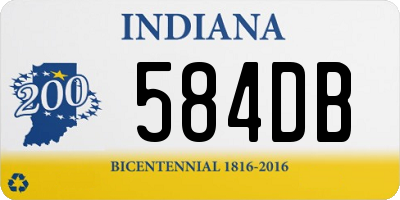 IN license plate 584DB