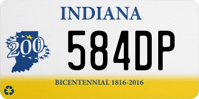 IN license plate 584DP