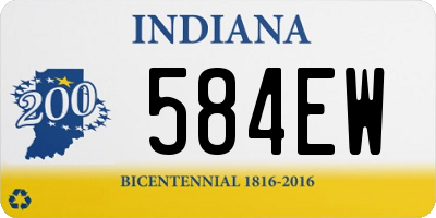 IN license plate 584EW