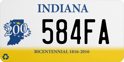 IN license plate 584FA