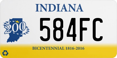 IN license plate 584FC