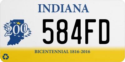 IN license plate 584FD